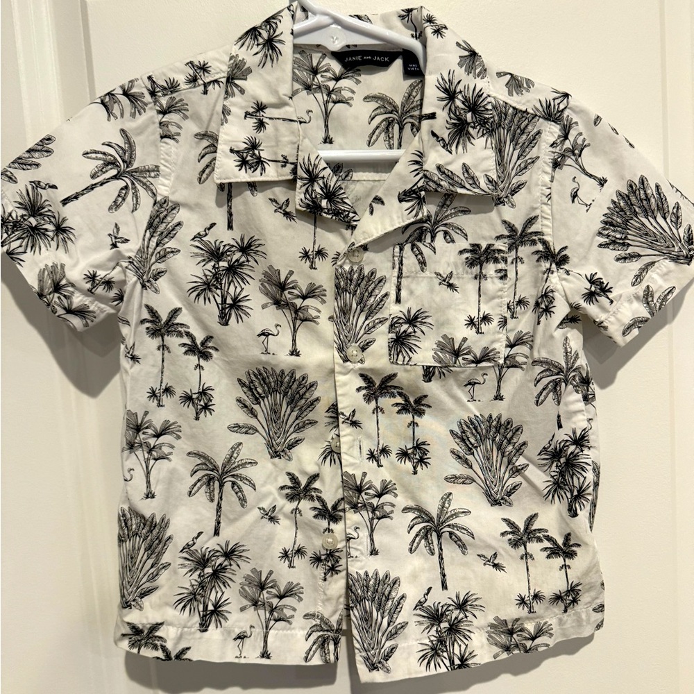 Janie and Jack boys short sleeve button-down shirt